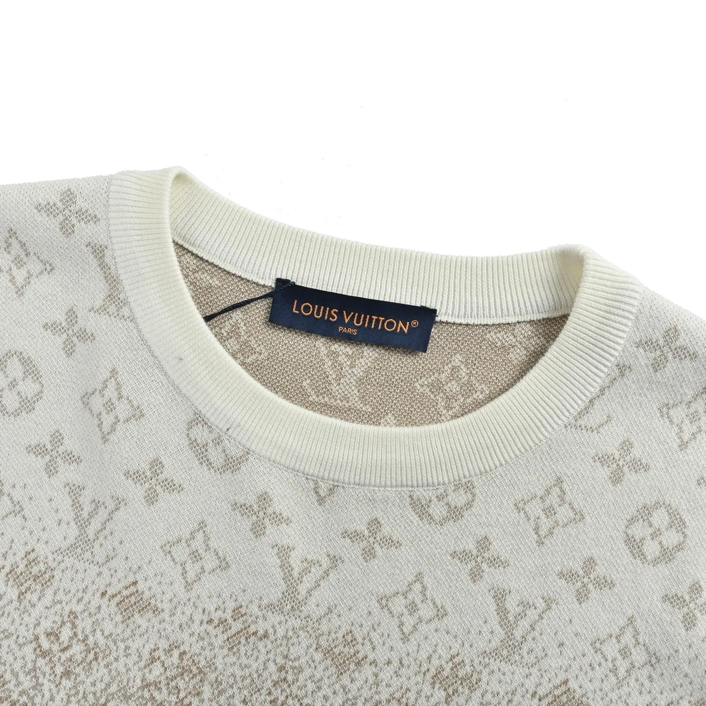 Louis Vuitton/Louis Vuitton 25Fw old flower jacquard gradient round neck sweatshirt